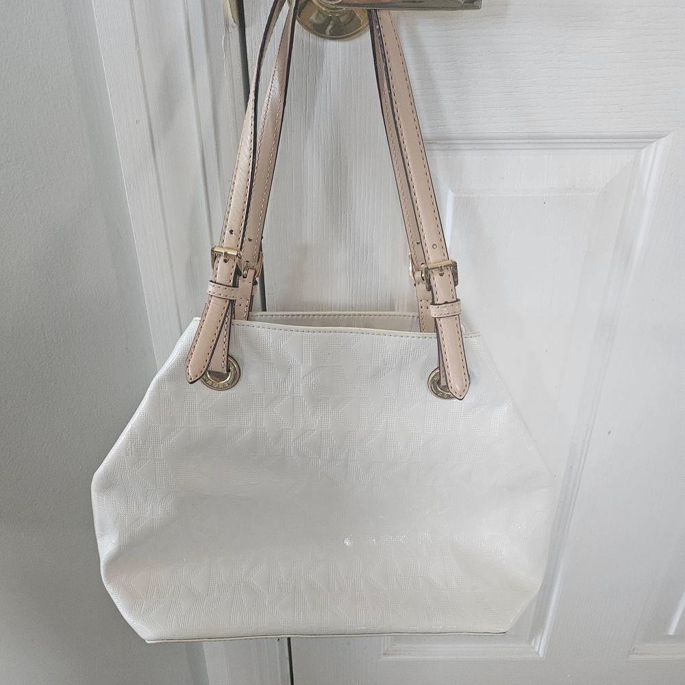 Michael Kors Glossy White Tote Bag
